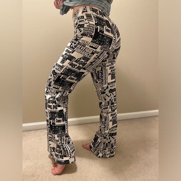Urban Outfitters Newsprint Flares - Picture 2 of 6